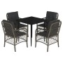 5-piece garden dining set with gray synthetic rattan cushions by , Garden sets - Ref: Foro24-3212125, Price: 493,06 €, Discou...