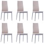 Cappuccino 7-piece dining table and chairs set by vidaXL, Furniture sets for kitchens and dining rooms - Ref: Foro24-281702, ...