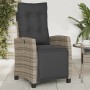 Sillones reclinables jardín con reposapiés 2 uds ratán PE gris de , Sillas de jardín - Ref: Foro24-365243, Precio: 311,49 €, ...