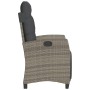 Sillones reclinables jardín con reposapiés 2 uds ratán PE gris de , Sillas de jardín - Ref: Foro24-365243, Precio: 311,49 €, ...