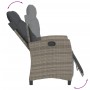 Sillones reclinables jardín con reposapiés 2 uds ratán PE gris de , Sillas de jardín - Ref: Foro24-365243, Precio: 311,49 €, ...