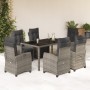 Garten-Essgruppe 7-teilig und graue synthetische Rattankissen von , Gartensets - Ref: Foro24-3212897, Preis: 1,00 €, Rabatt: %