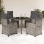 5-piece garden dining set with gray synthetic rattan cushions by , Garden sets - Ref: Foro24-3212895, Price: 685,14 €, Discou...