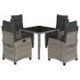 Set comedor de jardín 5 piezas con cojines ratán sintético gris de , Conjuntos de jardín - Ref: Foro24-3212895, Precio: 685,1...