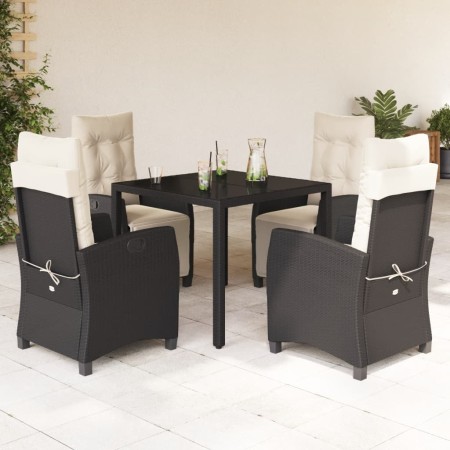 Set de muebles jardín 5 pzas con cojines ratán sintético negro de , Conjuntos de jardín - Ref: Foro24-3212883, Precio: 541,69...