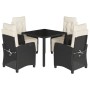 Set de muebles jardín 5 pzas con cojines ratán sintético negro de , Conjuntos de jardín - Ref: Foro24-3212883, Precio: 541,69...