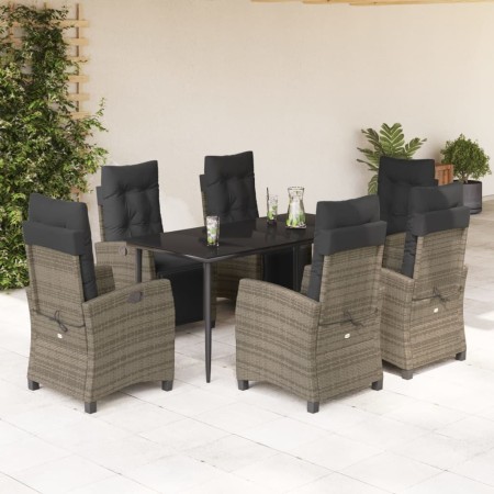 Garden dining set 7 pieces and gray synthetic rattan cushions by , Garden sets - Ref: Foro24-3212992, Price: 1,00 €, Discount: %