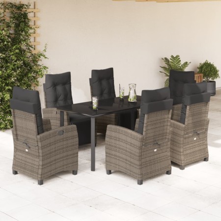 Set comedor jardín 7 pzas y cojines ratán sintético gris de , Conjuntos de jardín - Ref: Foro24-3212999, Precio: 1,00 €, Desc...