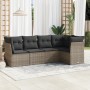 Garden sofa set with cushions 5 pieces gray synthetic rattan by , Garden sets - Ref: Foro24-3249439, Price: 339,41 €, Discoun...