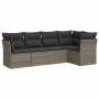 Garden sofa set with cushions 5 pieces gray synthetic rattan by , Garden sets - Ref: Foro24-3249439, Price: 339,41 €, Discoun...