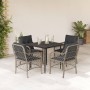 Garden dining set 5 pieces with light gray synthetic rattan cushions by , Garden sets - Ref: Foro24-3212167, Price: 469,43 €,...