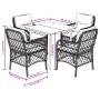 Garden dining set 5 pieces with light gray synthetic rattan cushions by , Garden sets - Ref: Foro24-3212167, Price: 469,43 €,...