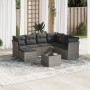 8-teiliges Gartensofa-Set und graue synthetische Rattankissen von , Gartensets - Ref: Foro24-3249839, Preis: 482,66 €, Rabatt: %