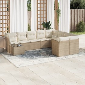 Gartensofa-Set mit beigen Kissen, 10-teilig, synthetisches Rattan von , Gartensets - Ref: Foro24-3250027, Preis: 738,15 €, Ra...