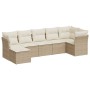 7-teiliges Gartensofa-Set und beige synthetische Rattankissen von , Gartensets - Ref: Foro24-3249807, Preis: 489,80 €, Rabatt: %