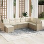 Gartensofa-Set mit beigen Kissen 8 Stück PE-Rattan von , Modulare Sofas für den Außenbereich - Ref: Foro24-3251695, Preis: 61...