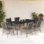 Garden dining set 7 pieces and light gray synthetic rattan cushions by , Garden sets - Ref: Foro24-3212171, Price: 755,99 €, ...