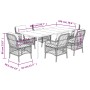 Garden dining set 7 pieces and light gray synthetic rattan cushions by , Garden sets - Ref: Foro24-3212171, Price: 755,99 €, ...