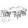 Garden dining set 7 pieces and light gray synthetic rattan cushions by , Garden sets - Ref: Foro24-3212178, Price: 783,99 €, ...