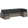 7-teiliges Gartensofa-Set mit grauen PE-Rattankissen von , Modulare Sofas für den Außenbereich - Ref: Foro24-3251617, Preis: ...