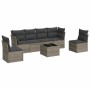 7-piece garden sofa set with gray PE rattan cushions by , Garden sets - Ref: Foro24-3249219, Price: 422,58 €, Discount: %