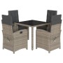 5-piece garden dining set with gray synthetic rattan cushions by , Garden sets - Ref: Foro24-3212214, Price: 686,11 €, Discou...