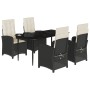 Set de muebles jardín 5 pzas con cojines ratán sintético negro de , Conjuntos de jardín - Ref: Foro24-3212294, Precio: 590,32...