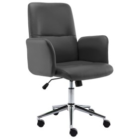 Silla de oficina de cuero sintético gris de vidaXL, Sillas de oficina - Ref: Foro24-283550, Precio: 95,00 €, Descuento: %