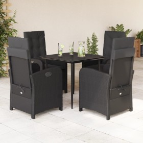 Set de muebles jardín 5 pzas con cojines ratán sintético negro de , Conjuntos de jardín - Ref: Foro24-3212311, Precio: 627,18...