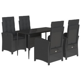 Set de muebles jardín 5 pzas con cojines ratán sintético negro de , Conjuntos de jardín - Ref: Foro24-3212313, Precio: 664,99...