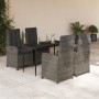 Set comedor de jardín 5 piezas con cojines ratán sintético gris de , Conjuntos de jardín - Ref: Foro24-3212353, Precio: 749,1...