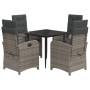 5-piece garden dining set with gray synthetic rattan cushions by , Garden sets - Ref: Foro24-3212351, Price: 744,21 €, Discou...