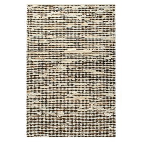 Black/White Shaggy Genuine Leather Rug 120x170cm by vidaXL, Rugs - Ref: Foro24-134405, Price: 116,99 €, Discount: %