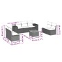 8-piece garden sofa set and gray synthetic rattan cushions by , Garden sets - Ref: Foro24-3257733, Price: 509,30 €, Discount: %