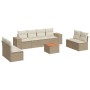 9-teiliges Gartensofa-Set mit beigen synthetischen Rattankissen von , Gartensets - Ref: Foro24-3257738, Preis: 657,74 €, Raba...