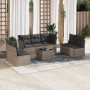 8-teiliges Gartensofa-Set und graue synthetische Rattankissen von , Gartensets - Ref: Foro24-3249259, Preis: 496,39 €, Rabatt: %