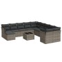 Set de sofás de jardín 12 pzas con cojines ratán sintético gris de , Conjuntos de jardín - Ref: Foro24-3250459, Precio: 786,4...