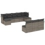 10-piece garden sofa set with gray synthetic rattan cushions by , Garden sets - Ref: Foro24-3250129, Price: 555,85 €, Discoun...