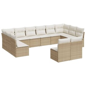 12-teiliges Gartensofa-Set und braune synthetische Rattankissen von , Gartensets - Ref: Foro24-3250207, Preis: 853,99 €, Raba...