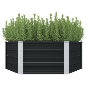 Elevated planter galvanized steel anthracite gray 129x129x45cm by vidaXL, Pots and planters - Ref: Foro24-45723, Price: 40,99...