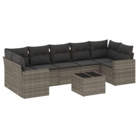 8-piece garden sofa set and gray synthetic rattan cushions by , Modular outdoor sofas - Ref: Foro24-3251077, Price: 574,54 €,...