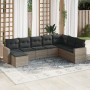 8-piece garden sofa set and gray synthetic rattan cushions by , Modular outdoor sofas - Ref: Foro24-3251697, Price: 548,99 €,...