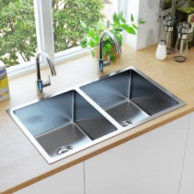 Handmade stainless steel kitchen sink by vidaXL, Sinks - Ref: Foro24-145079, Price: 138,76 €, Discount: %