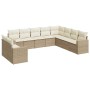 Gartensofa-Set mit beigen Kissen, 10-teilig, synthetisches Rattan von , Modulare Sofas für den Außenbereich - Ref: Foro24-325...