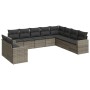 Set de sofás de jardín 10 pzas con cojines ratán sintético gris de , Sofás modulares de exterior - Ref: Foro24-3251507, Preci...