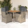 5-piece garden dining set with gray synthetic rattan cushions by , Garden sets - Ref: Foro24-3212481, Price: 668,99 €, Discou...