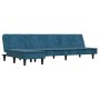 L-förmiges Schlafsofa aus blauem Samt, 255 x 140 x 70 cm von , Sofas - Ref: Foro24-3157259, Preis: 372,34 €, Rabatt: %