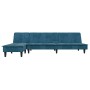 L-förmiges Schlafsofa aus blauem Samt, 255 x 140 x 70 cm von , Sofas - Ref: Foro24-3157259, Preis: 372,99 €, Rabatt: %