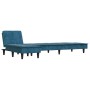 L-förmiges Schlafsofa aus blauem Samt, 255 x 140 x 70 cm von , Sofas - Ref: Foro24-3157259, Preis: 372,34 €, Rabatt: %