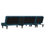 L-förmiges Schlafsofa aus blauem Samt, 255 x 140 x 70 cm von , Sofas - Ref: Foro24-3157259, Preis: 372,99 €, Rabatt: %